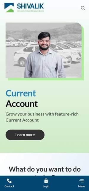 Shivalik Small Finance Bank — website screenshot