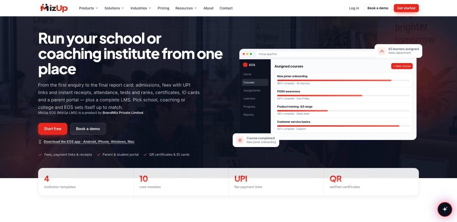 MizUp EOS — live product page