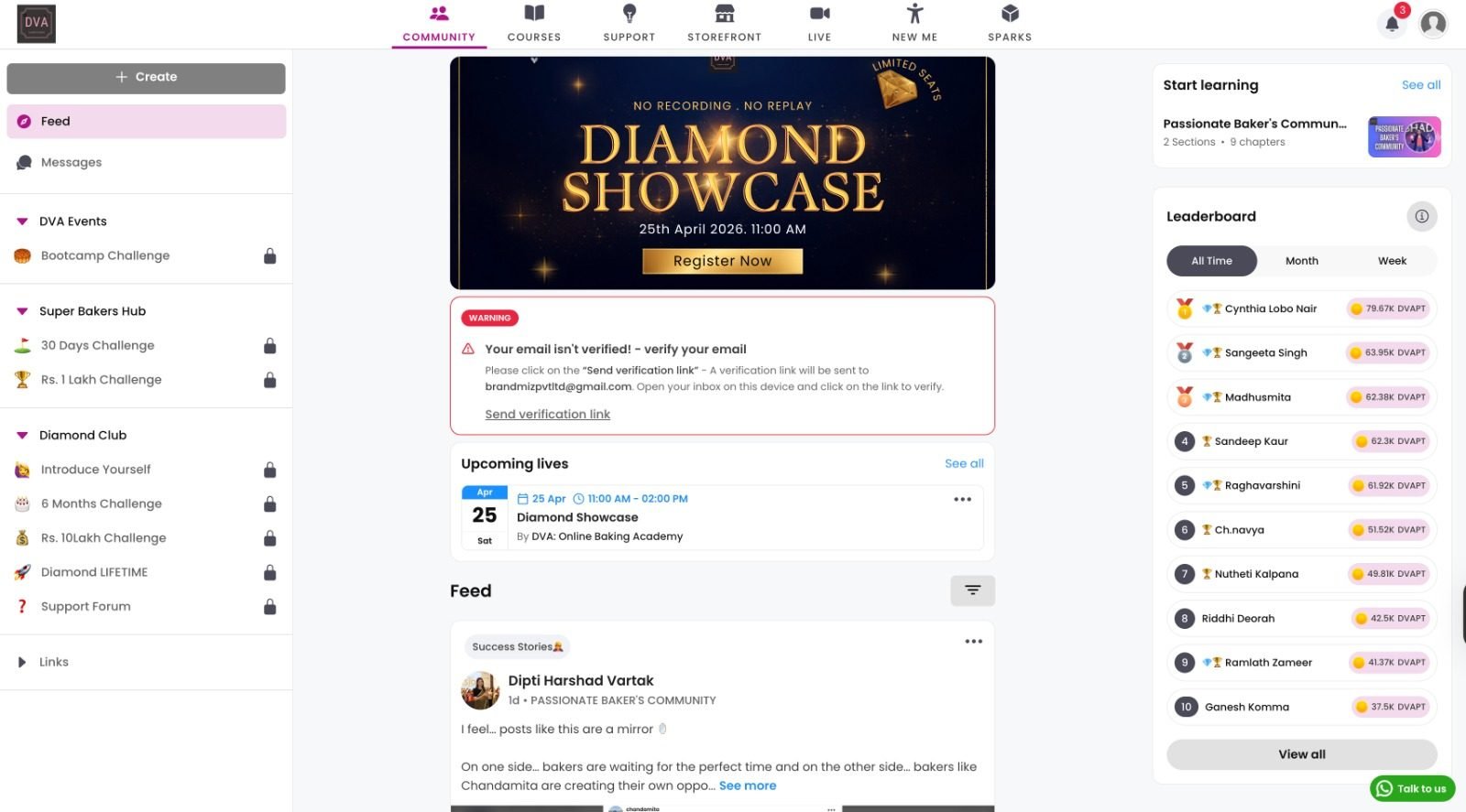 Learning platform — community